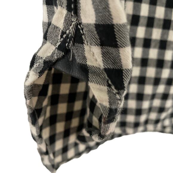 Maison Scotch Black & White Gingham Plaid Button Front Dress - Picture 8 of 12